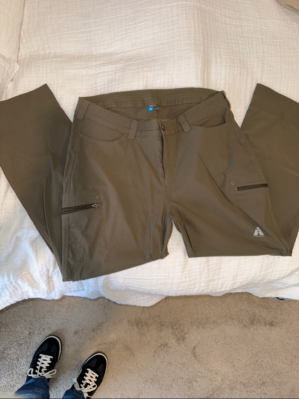 Eddie Bauer Olive Straight-Leg Hiking Pants